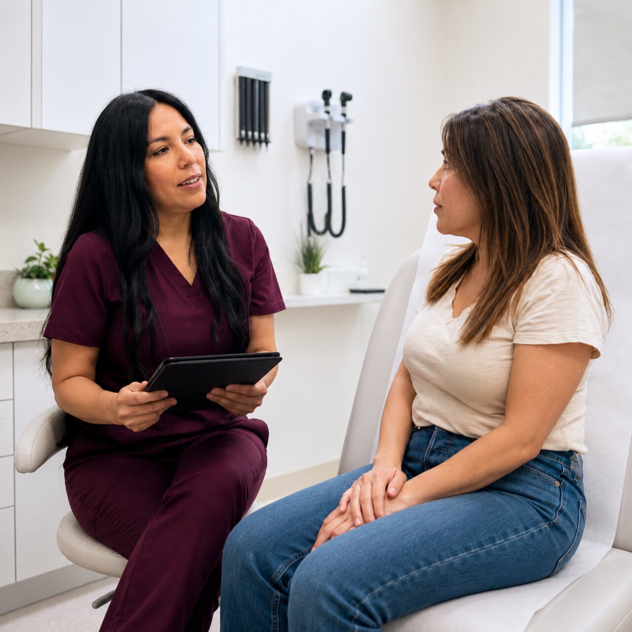 Nurse Laura consulting with a patient at Vita Aesthetics